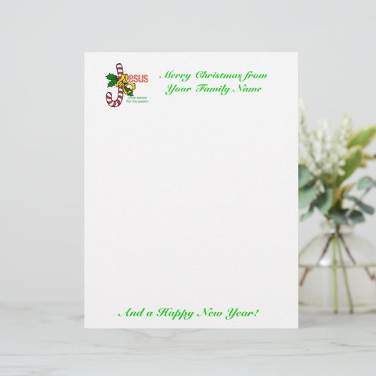 Jezus is de Reason Kerstbrief (Staand voorkant)