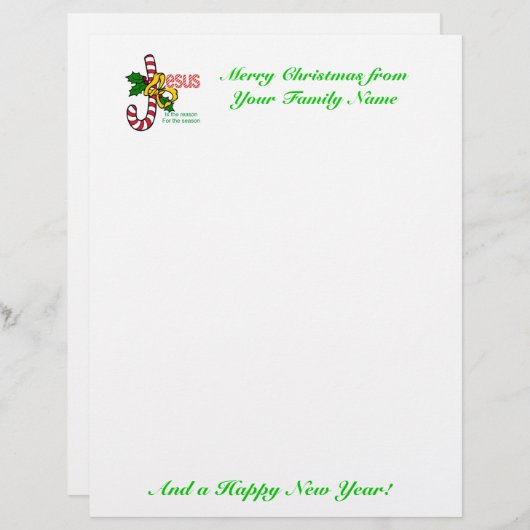 Jezus is de Reason Kerstbrief (Voorkant / Achterkant)