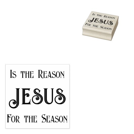 Jezus is de Reason kerstinkstempel Rubberstempel (Gestempeld)
