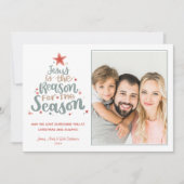 Jezus is de Reason-kerstkaart Kaart (Voorkant)