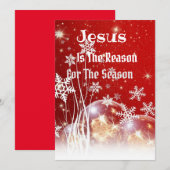 Jezus is de Reason Kerstmis Feestdagenkaart (Voorkant / Achterkant)