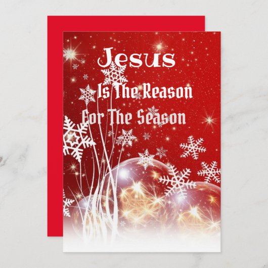 Jezus is de Reason Kerstmis Feestdagenkaart (Voorkant / Achterkant)