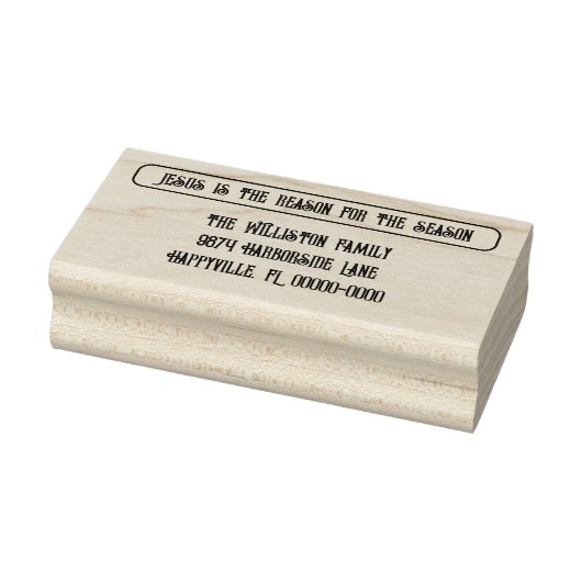 Jezus is de Reason Return Address Ink Stamp Rubberstempel (Stempel)