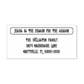 Jezus is de Reason Return Address Ink Stamp Rubberstempel (Afrduk)