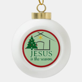 Jezus is de Rede gebaseerd op geloof Keramische Bal Ornament