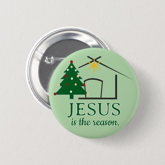 Jezus is de Rede gebaseerd op geloof Ronde Button 5,7 Cm (Voorkant /achterkant)