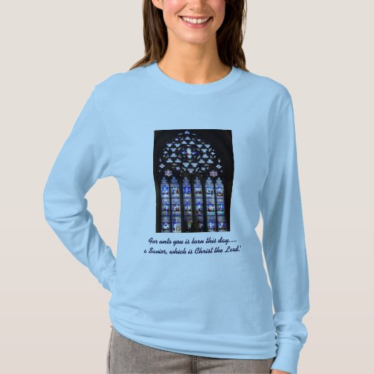 Jezus is de reden ......" Dames lange hoes T-shirt (Voorkant)