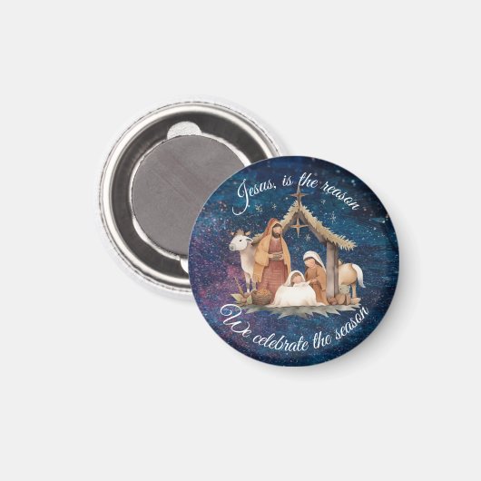 Jezus is de reden dat we de seizoensmagneet vieren magneet (Voorkant / Achterkant)