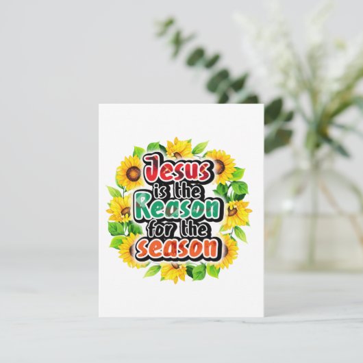 Jezus Is De Reden Feestdagenkaart (Staand voorkant)