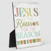 Jezus is de reden fotoplaat (Zijkant)