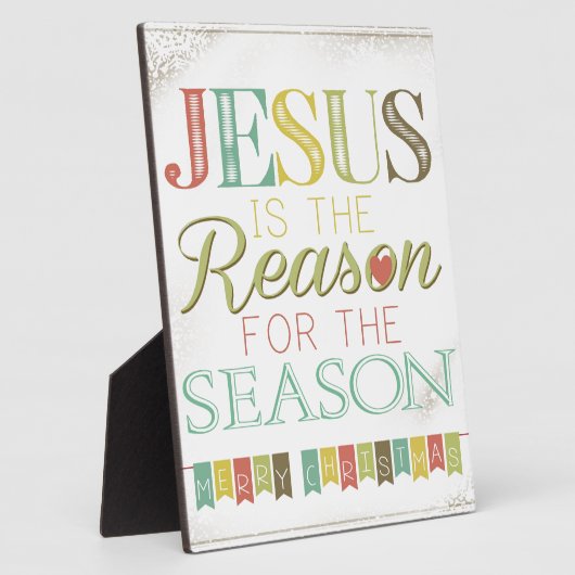 Jezus is de reden fotoplaat (Zijkant)