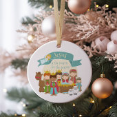 "Jezus is de reden" Geboorte Scène Keramisch Ornament