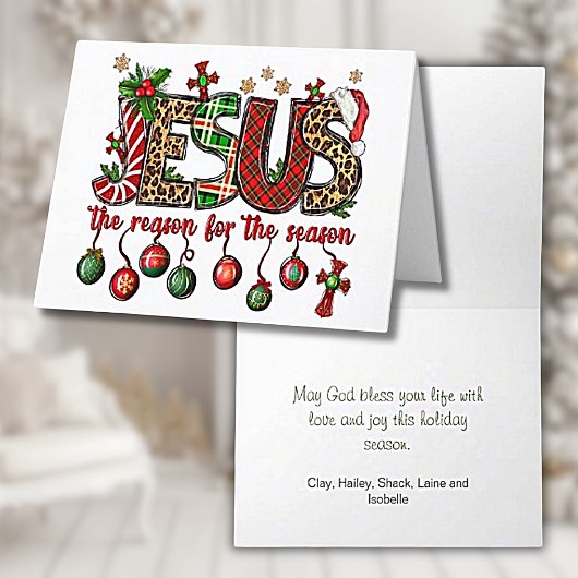 Jezus is de Reden Gevouwen Vakantie Kaart