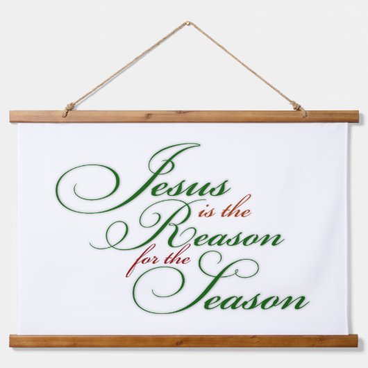 Jezus is de reden hangend wandkleed (Voorkant)