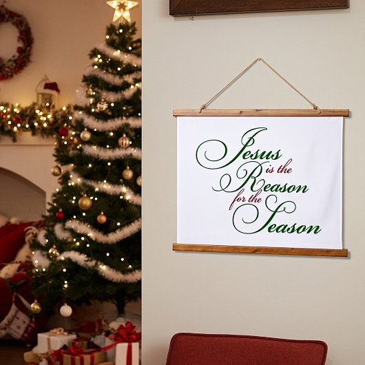 Jezus is de reden hangend wandkleed