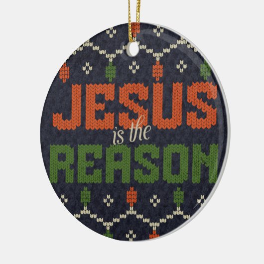 Jezus is de reden keramisch ornament (Links)