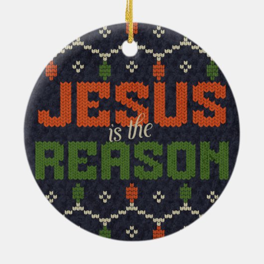 Jezus is de reden keramisch ornament (Achterkant)