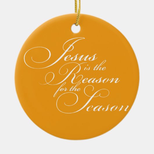 Jezus is de reden keramisch ornament (Voorkant)