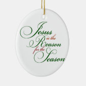 Jezus is de reden keramisch ornament (Rechts)