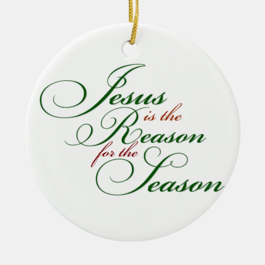 Jezus is de reden keramisch ornament (Voorkant)