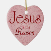 Jezus is de reden keramisch ornament (Rechts)