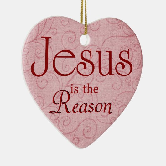 Jezus is de reden keramisch ornament (Rechts)