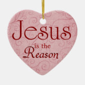 Jezus is de reden keramisch ornament (Voorkant)