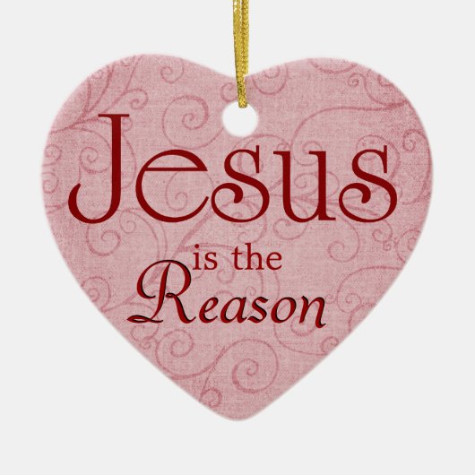 Jezus is de reden keramisch ornament (Voorkant)