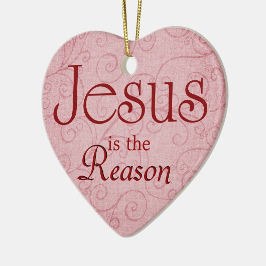 Jezus is de reden keramisch ornament (Links)