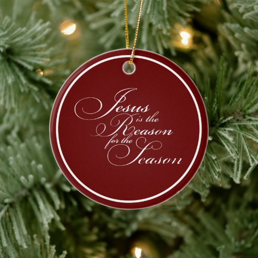 Jezus is de reden keramische ornament (Boom)
