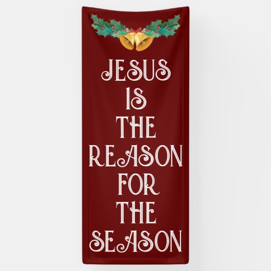 JEZUS IS DE REDEN KERSTDEUR BANNER (Verticaal)