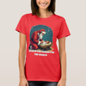 Jezus is de reden Kerstman T-shirt (Voorkant)