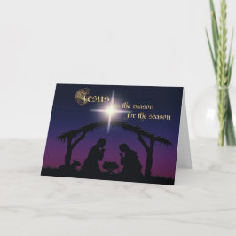 Jezus is de reden kerststal Kaart