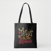 Jezus is de reden Kerstvakantie religieus Tote Bag (Voorkant)