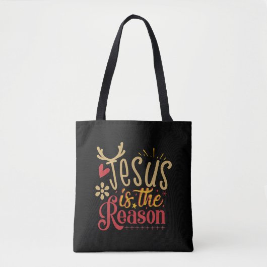 Jezus is de reden Kerstvakantie religieus Tote Bag (Voorkant)