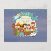 "Jezus is de reden" Nativity Post Kaart (Voorkant)