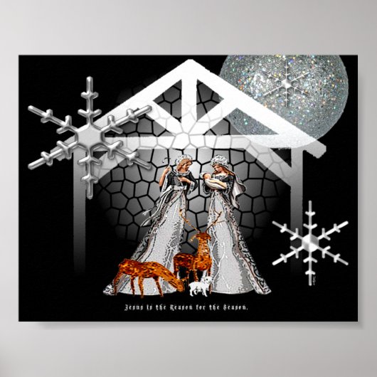 Jezus is de reden - Nativity Reflection Poster (Voorkant)