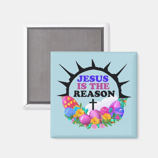 Jezus is de Reden - Pasen Wreate Magneet (Voorkant / Achterkant)