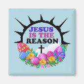 Jezus is de Reden - Pasen Wreate Magneet (Voorkant)