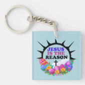 Jezus is de Reden - Pasen Wreate Sleutelhanger (voorkant)
