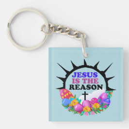 Jezus is de Reden - Pasen Wreate Sleutelhanger