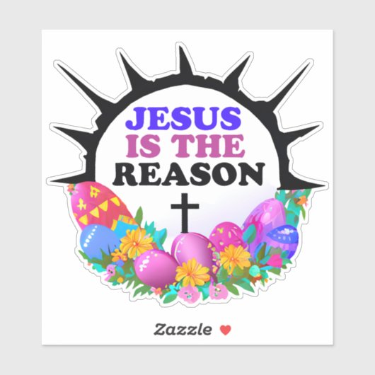 Jezus is de Reden - Pasen Wreate Sticker (Vel)