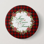 Jezus is de reden ronde button 7,6 cm (Voorkant)