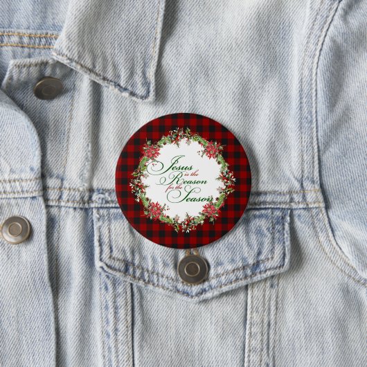 Jezus is de reden ronde button 7,6 cm (In situ)