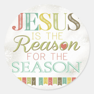 Jezus is de reden ronde sticker