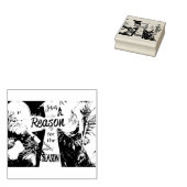 Jezus is de reden rubberstempel (Gestempeld)