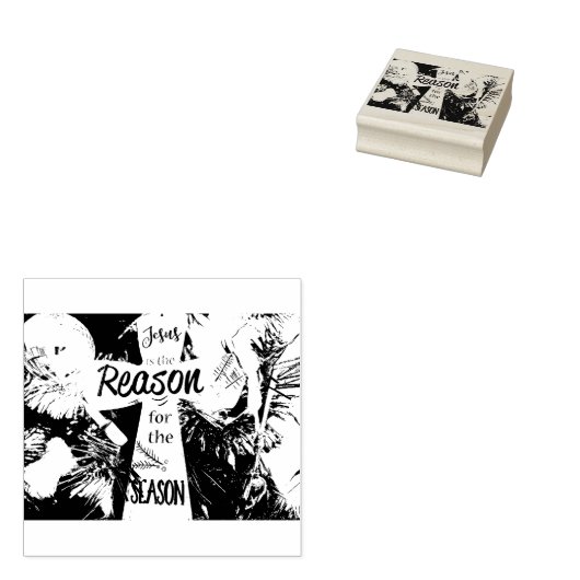 Jezus is de reden rubberstempel (Gestempeld)