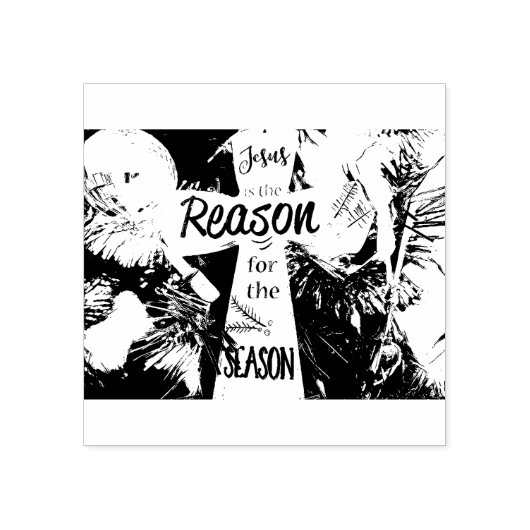 Jezus is de reden rubberstempel (Afrduk)