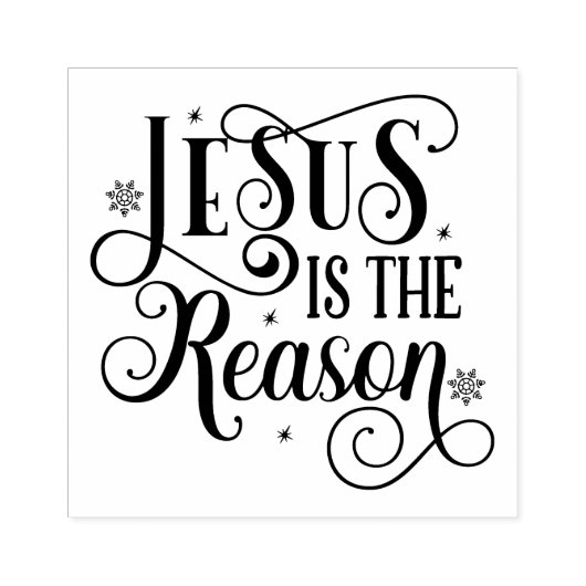 Jezus is de reden rubberstempel (Afrduk)