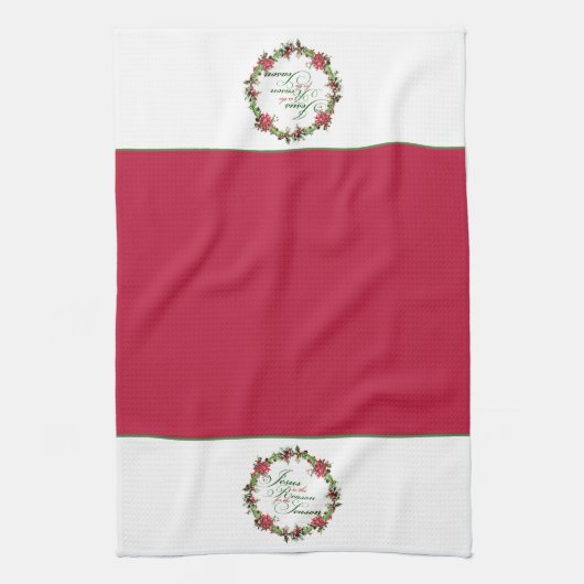 Jezus is de reden theedoek (Verticaal)